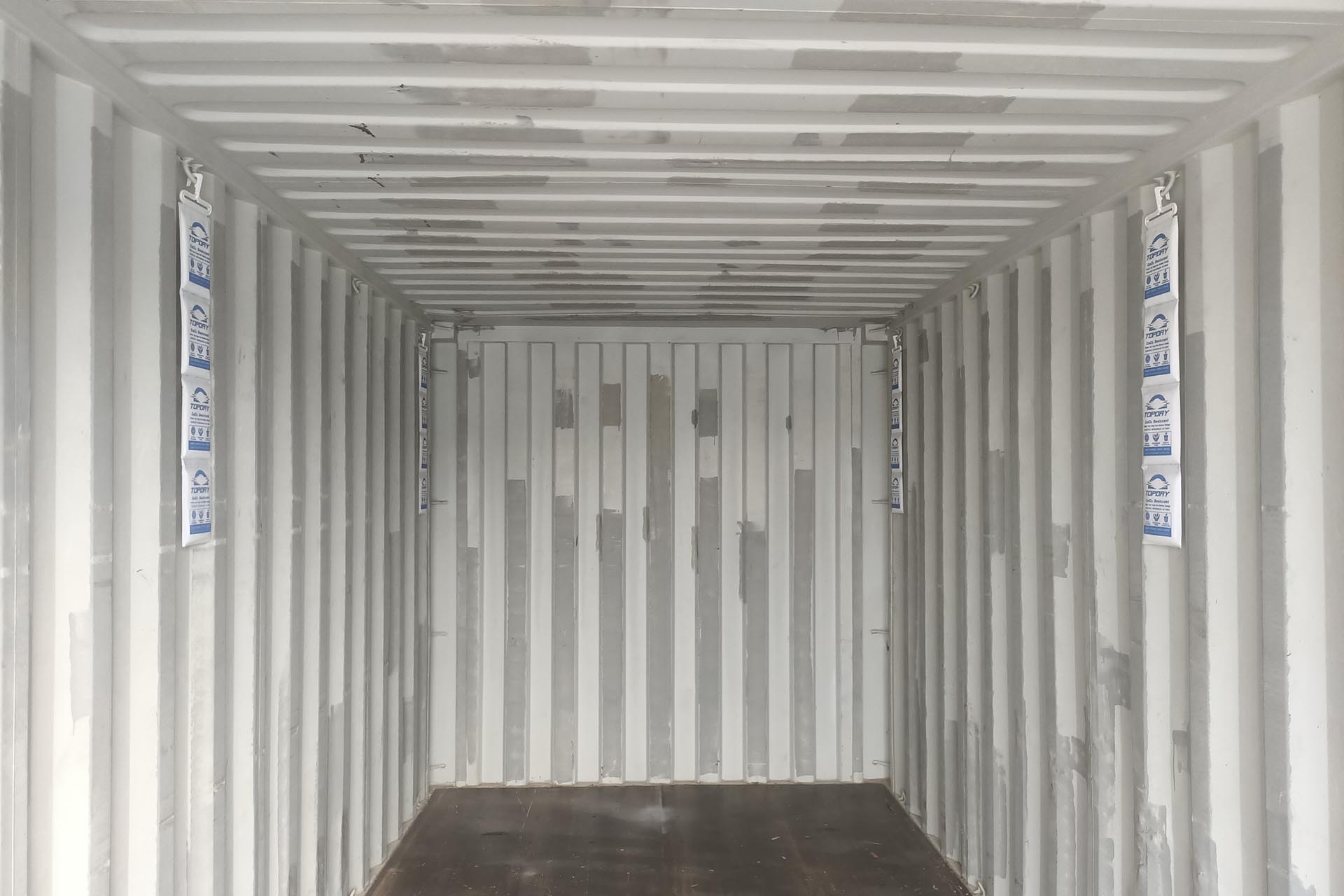 Topdry hanging container desiccant
